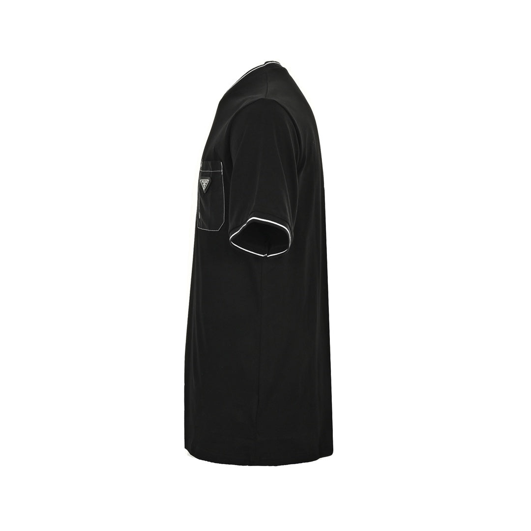 poche triangulaire surpiquée manches courtes