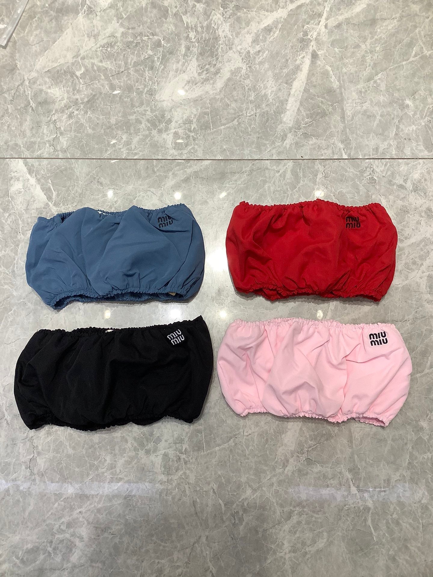 Ruched Bandeau Top in Vibrant Hues