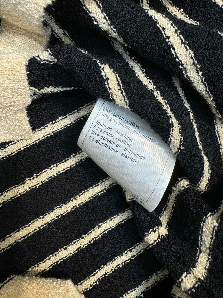 manches courtes en tricot rayé