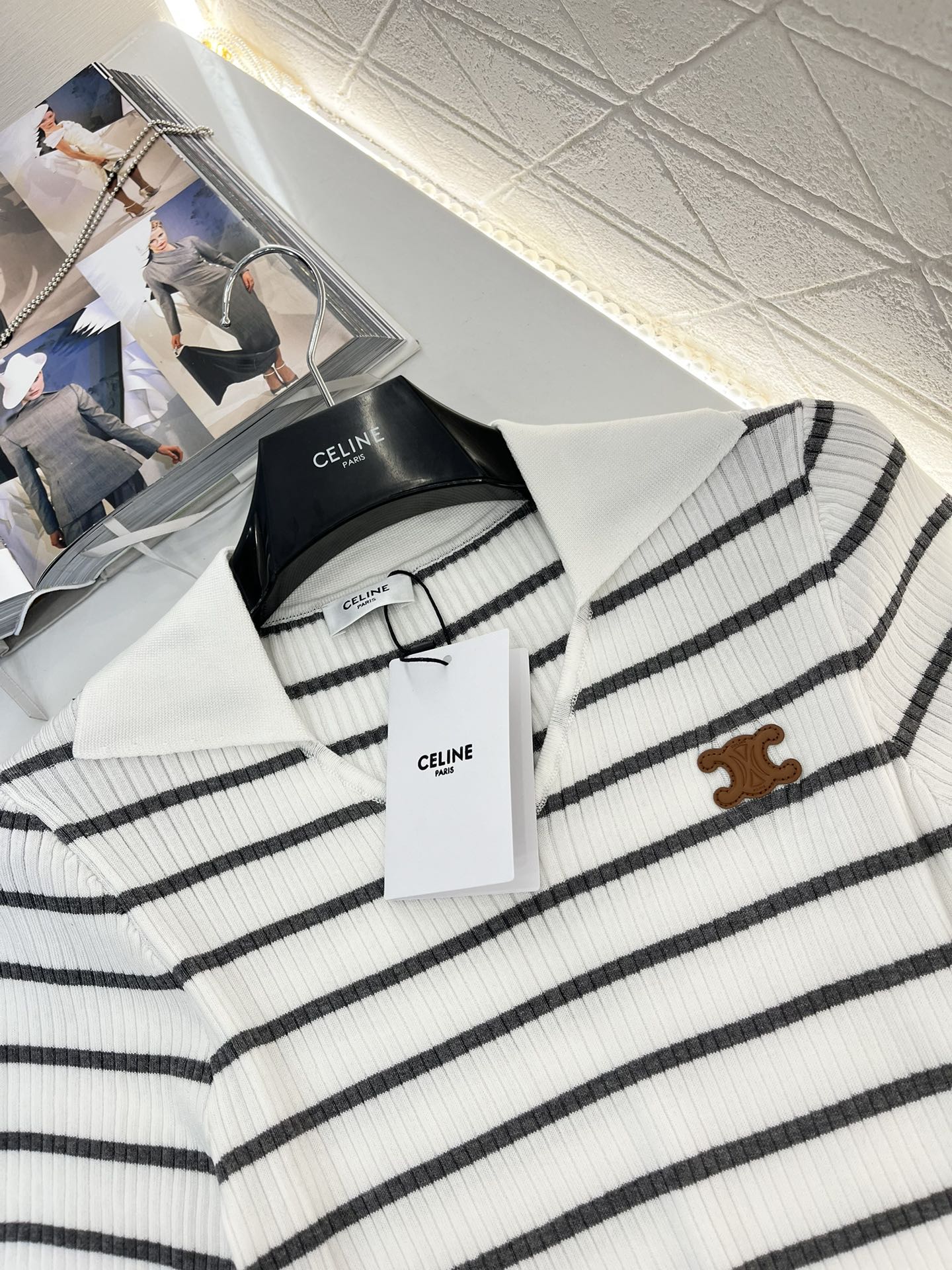 Haut en tricot rayé