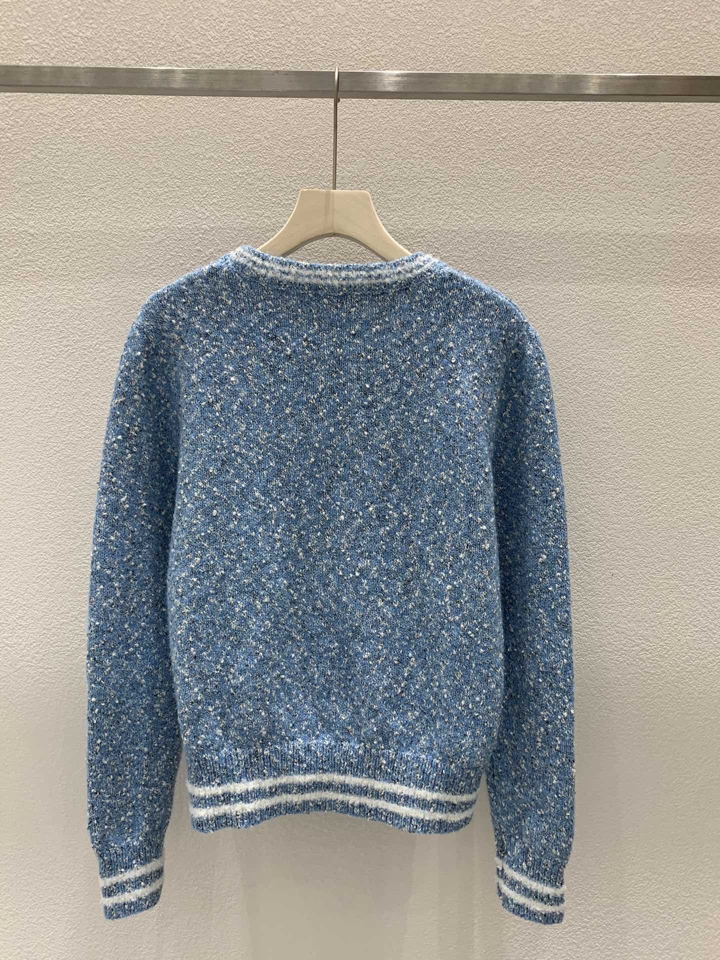Pull ras du cou en tricot tissé