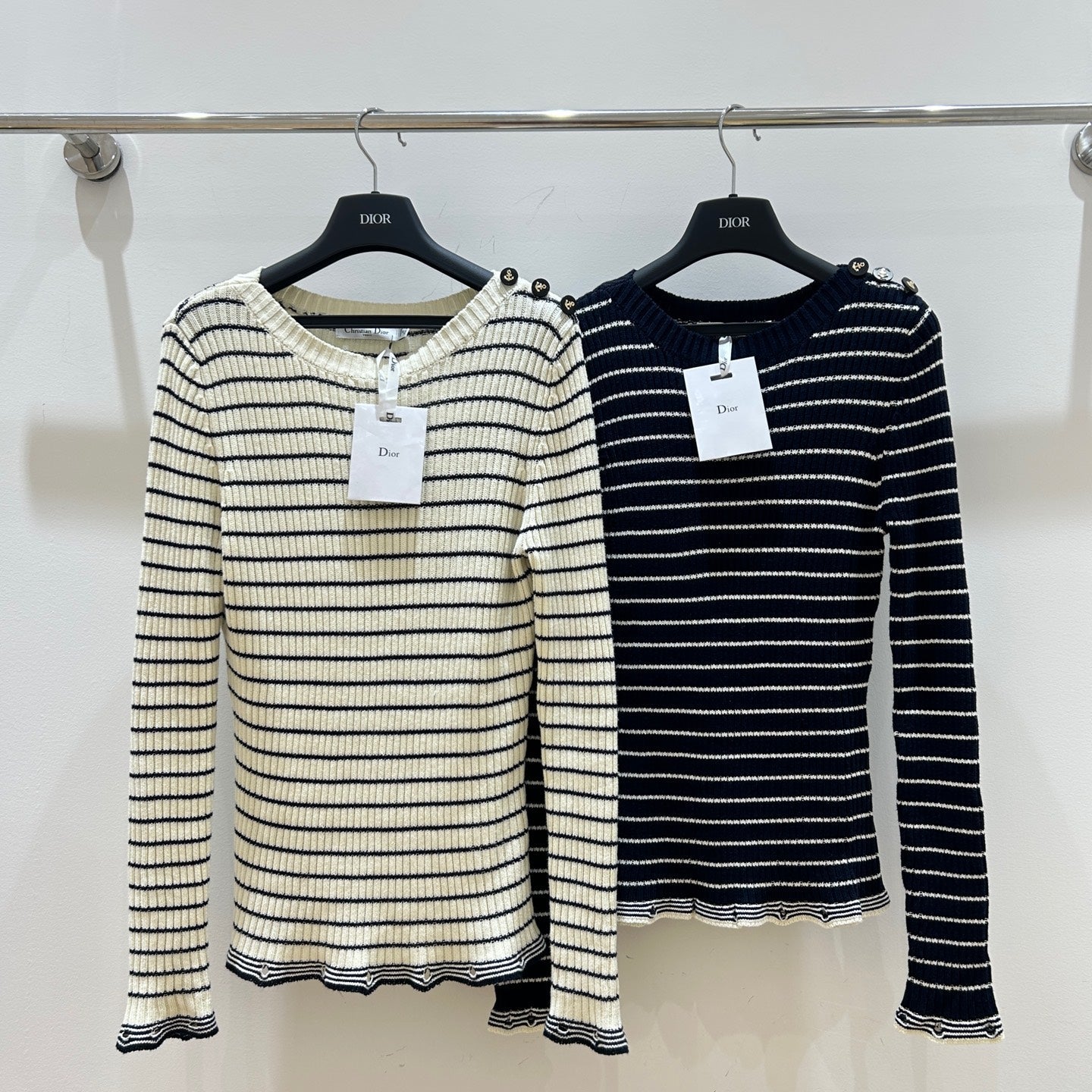 Haut en tricot rayé