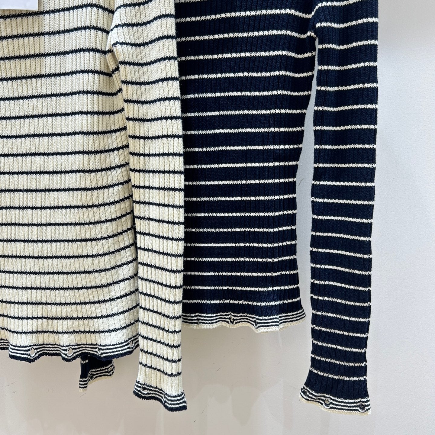 Haut en tricot rayé