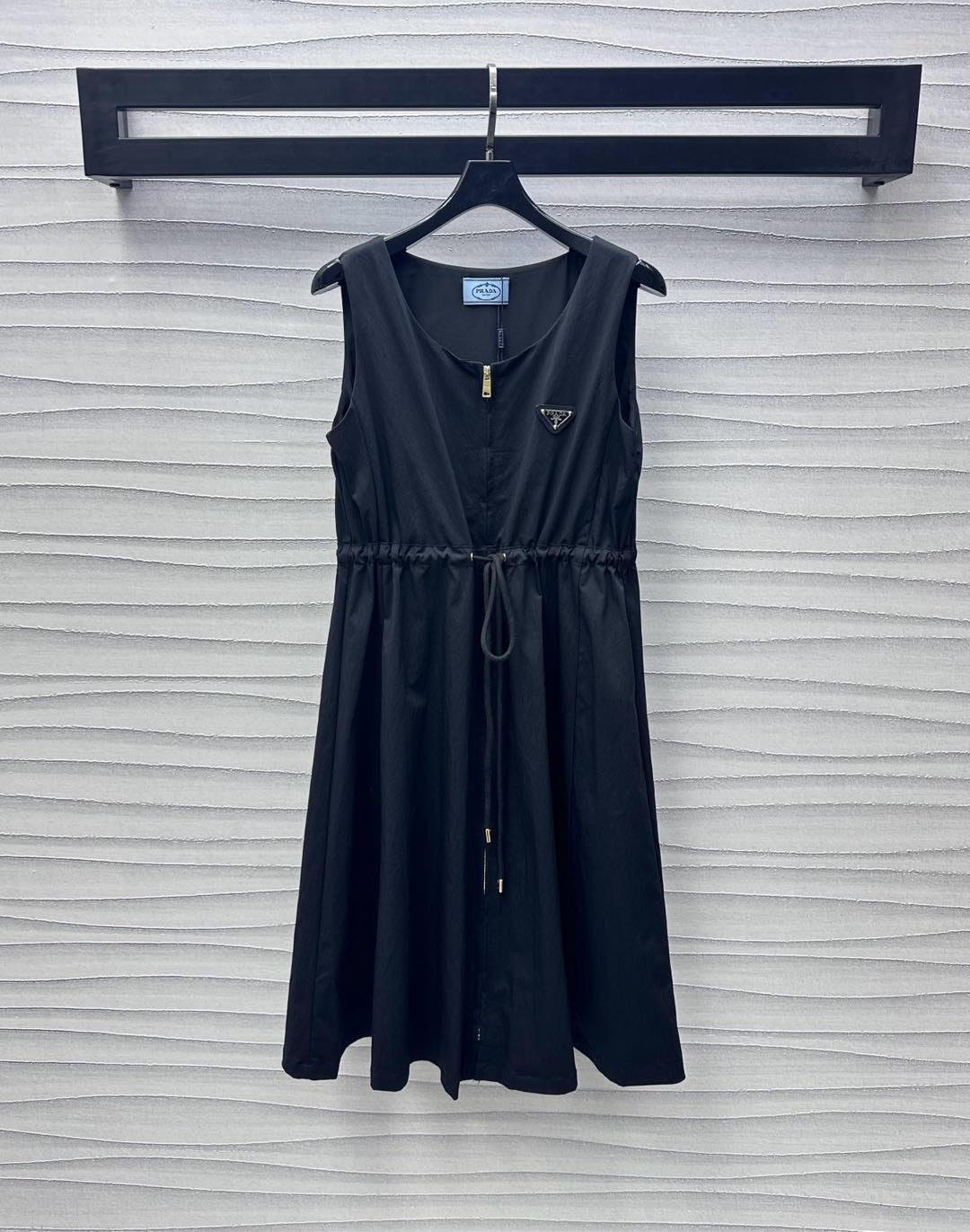 Drawstring-Waist Sleeveless Midi Dresses