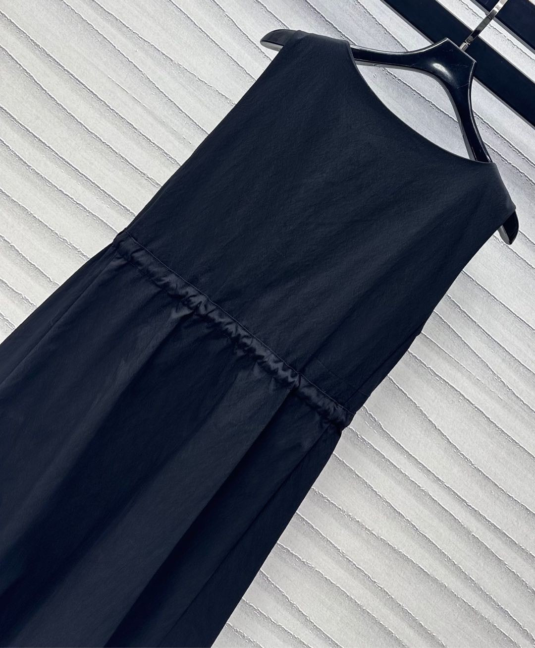 Drawstring-Waist Sleeveless Midi Dresses
