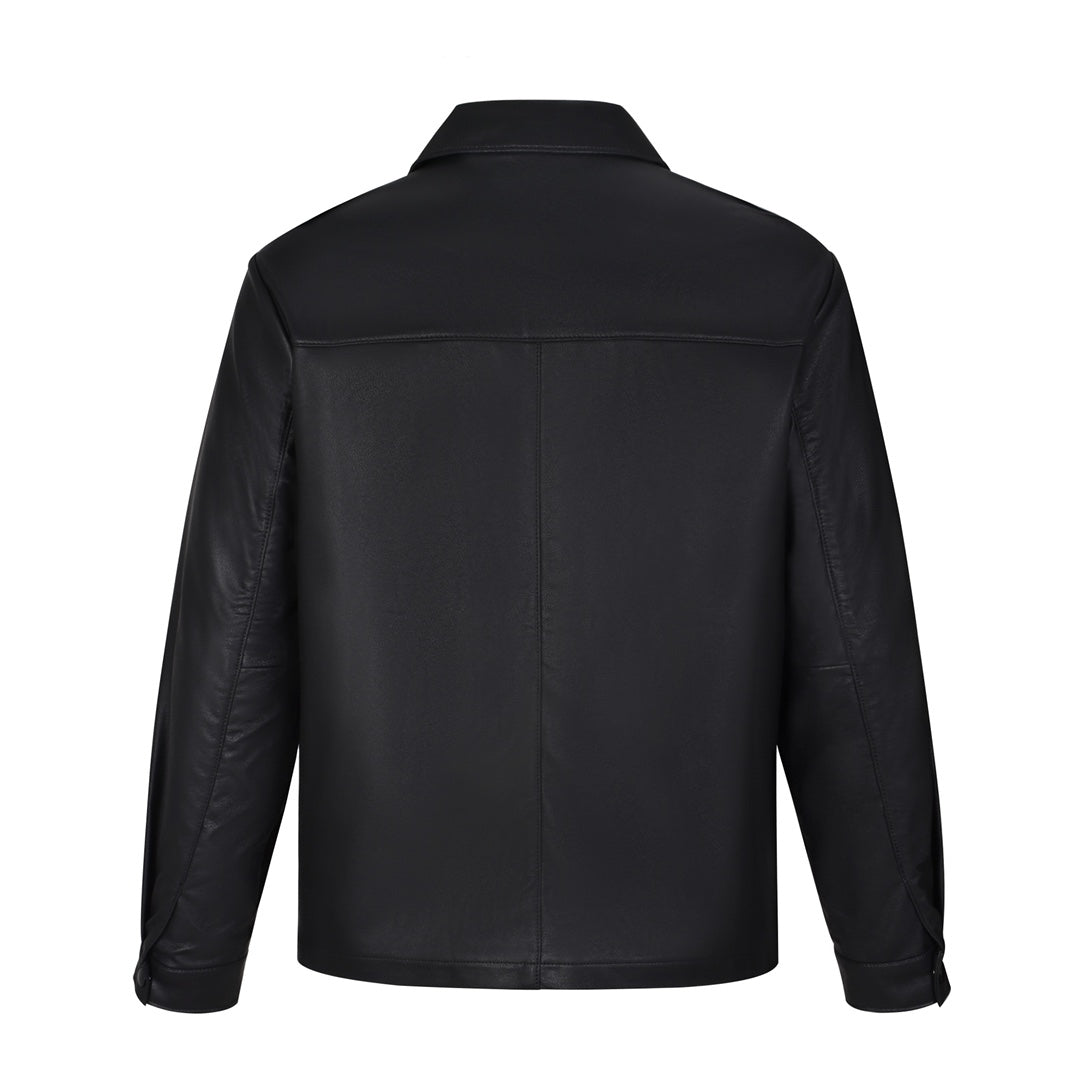Veste triangulaire en cuir d'agneau