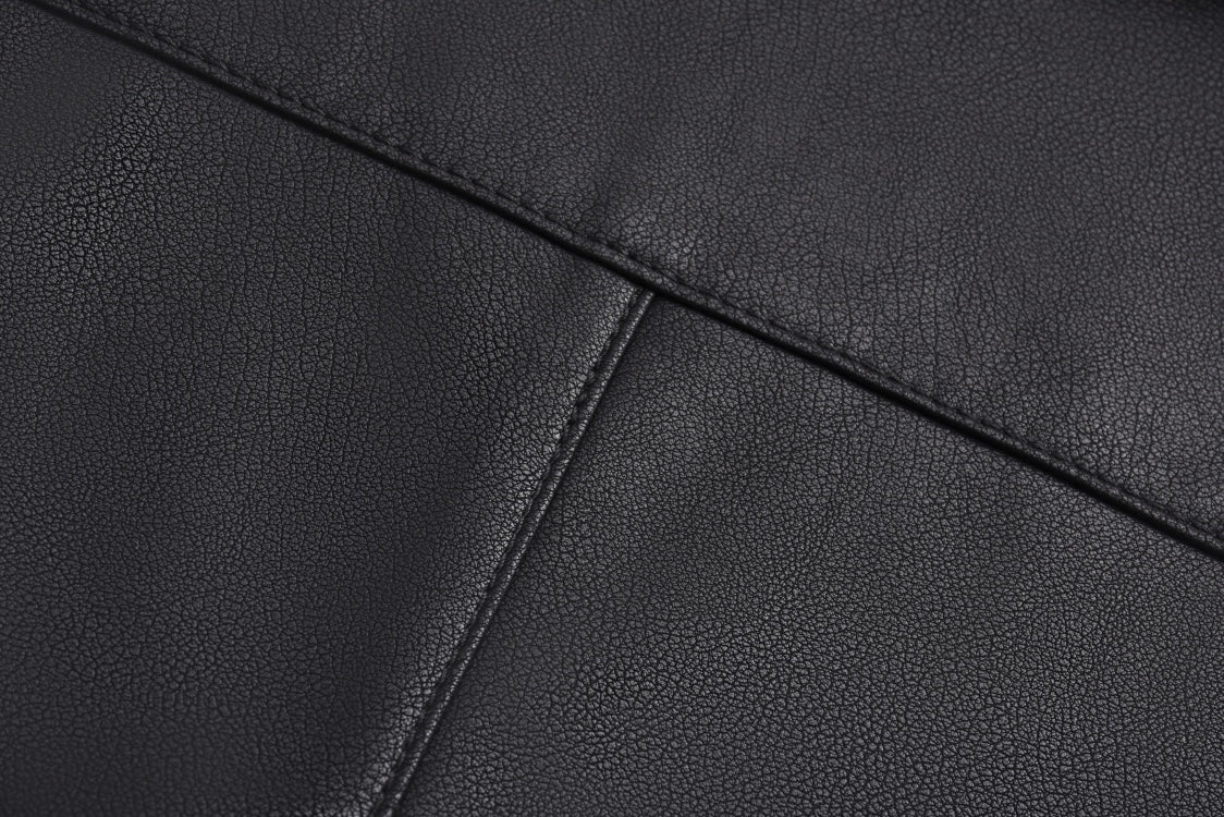 Veste triangulaire en cuir d'agneau