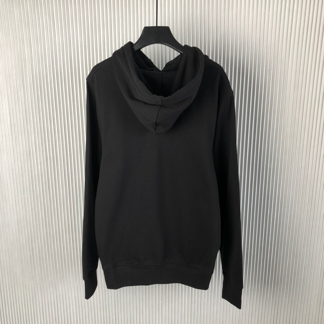 Sweat à capuche en coton avec logo triangulaire