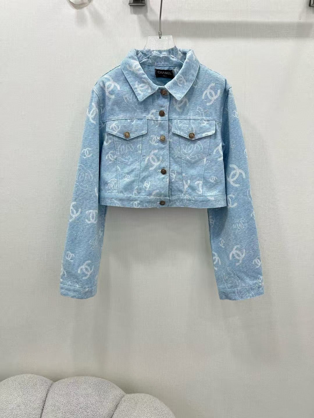 25 Veste en jean jacquard neuve pour le début du printemps