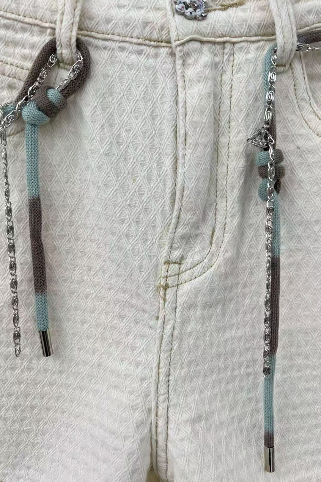 short en jacquard tressé