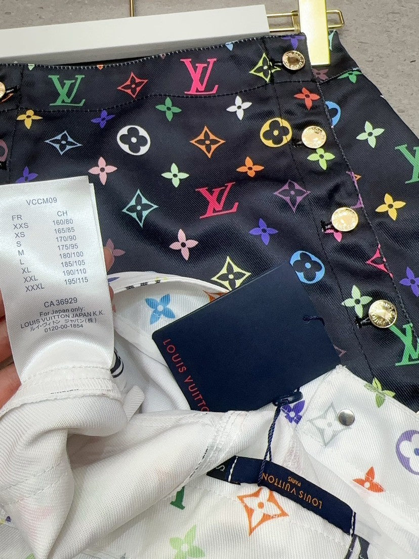 Color-Clash Monogram Co-ord Sets with Chain Accents