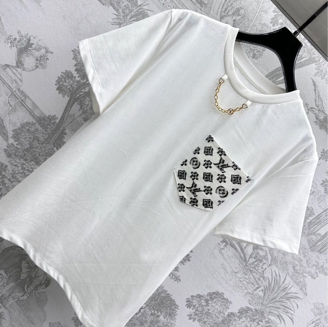 Color-Clash Monogram Co-ord Sets with Chain Accents