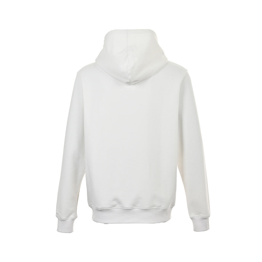 Kapuzenpullover mit silbernem Logo-Stickerei