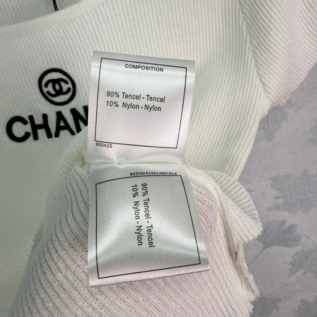 Ribbed Logo Tees with Side Drawstrings