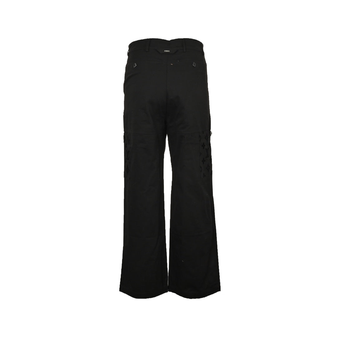 24Fw Jeans mit Patchwork-Flockmuster und alten Blumen