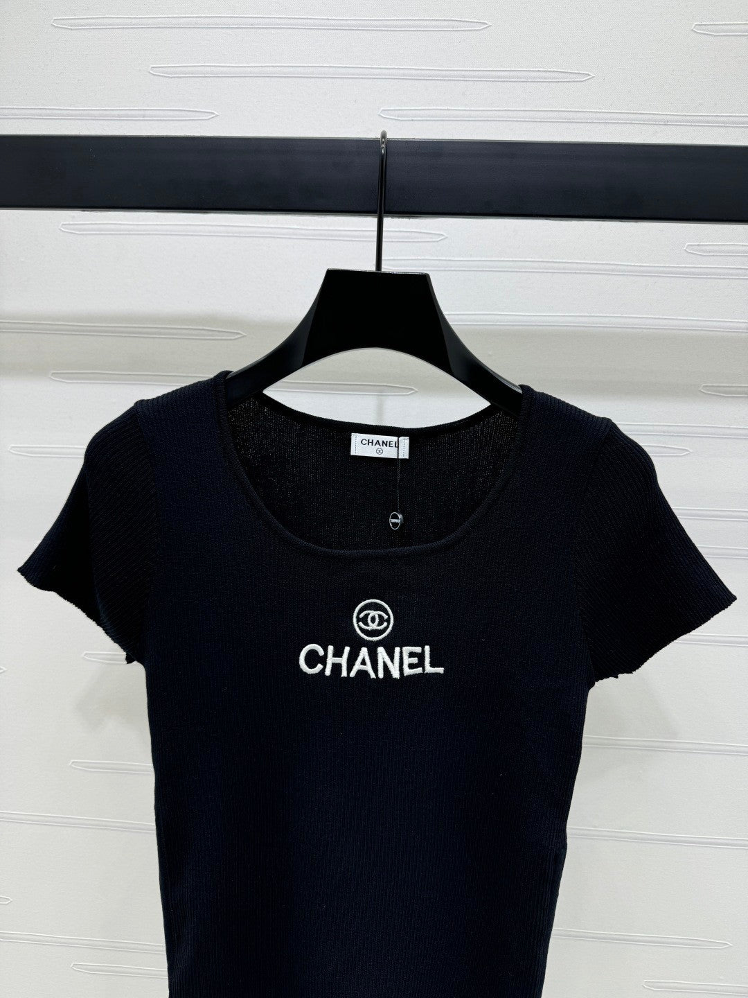 Ribbed Logo Tees with Side Drawstrings