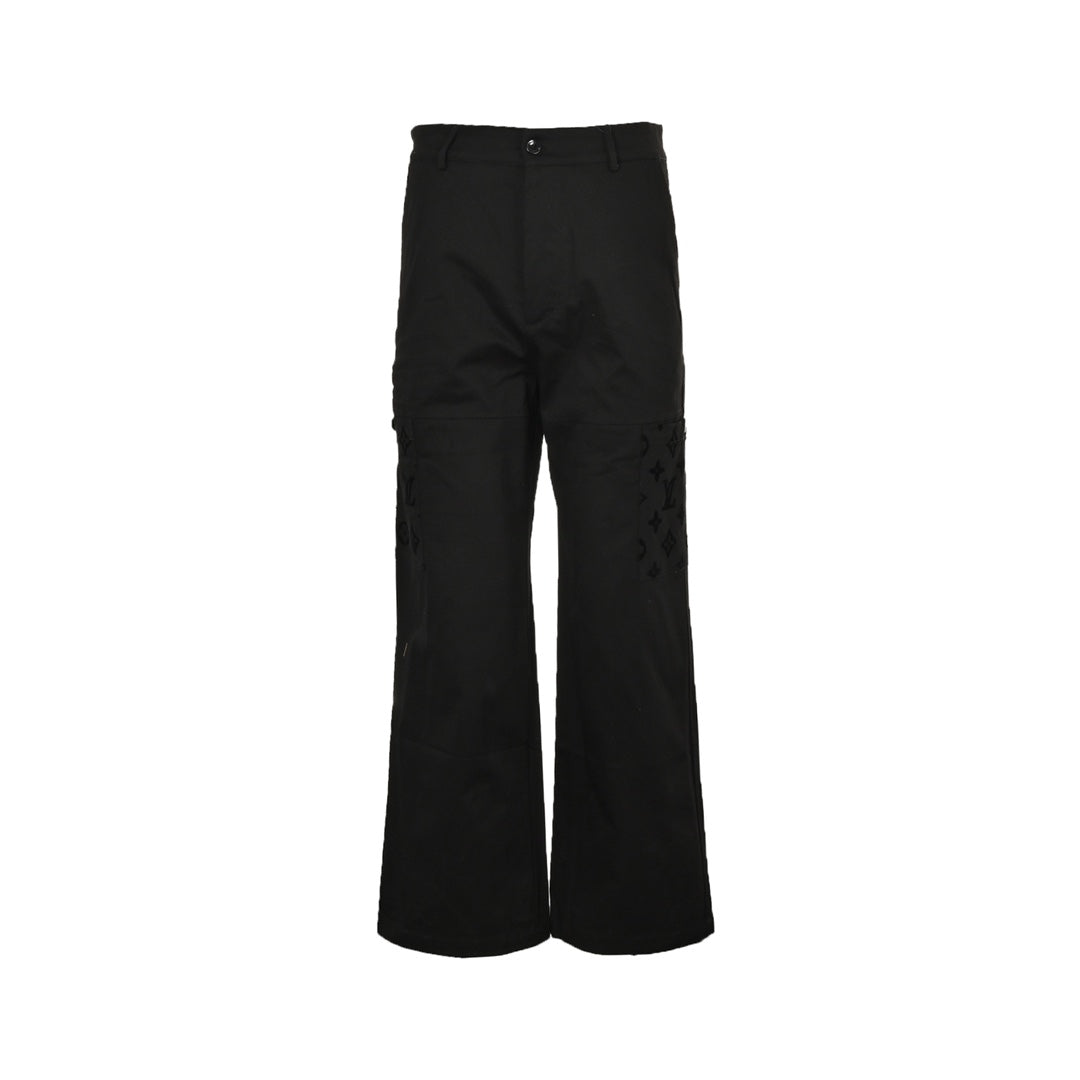 24Fw Jeans mit Patchwork-Flockmuster und alten Blumen