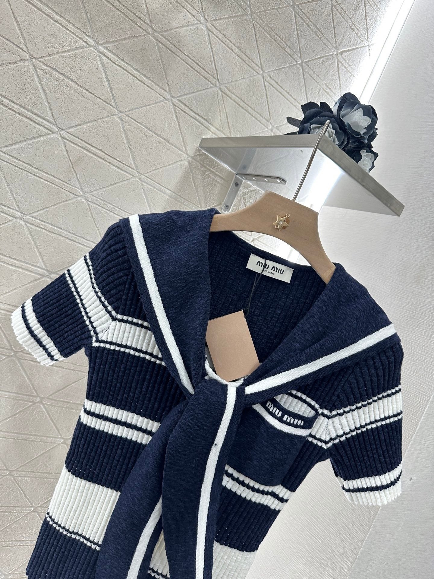 shawl collar knitted top