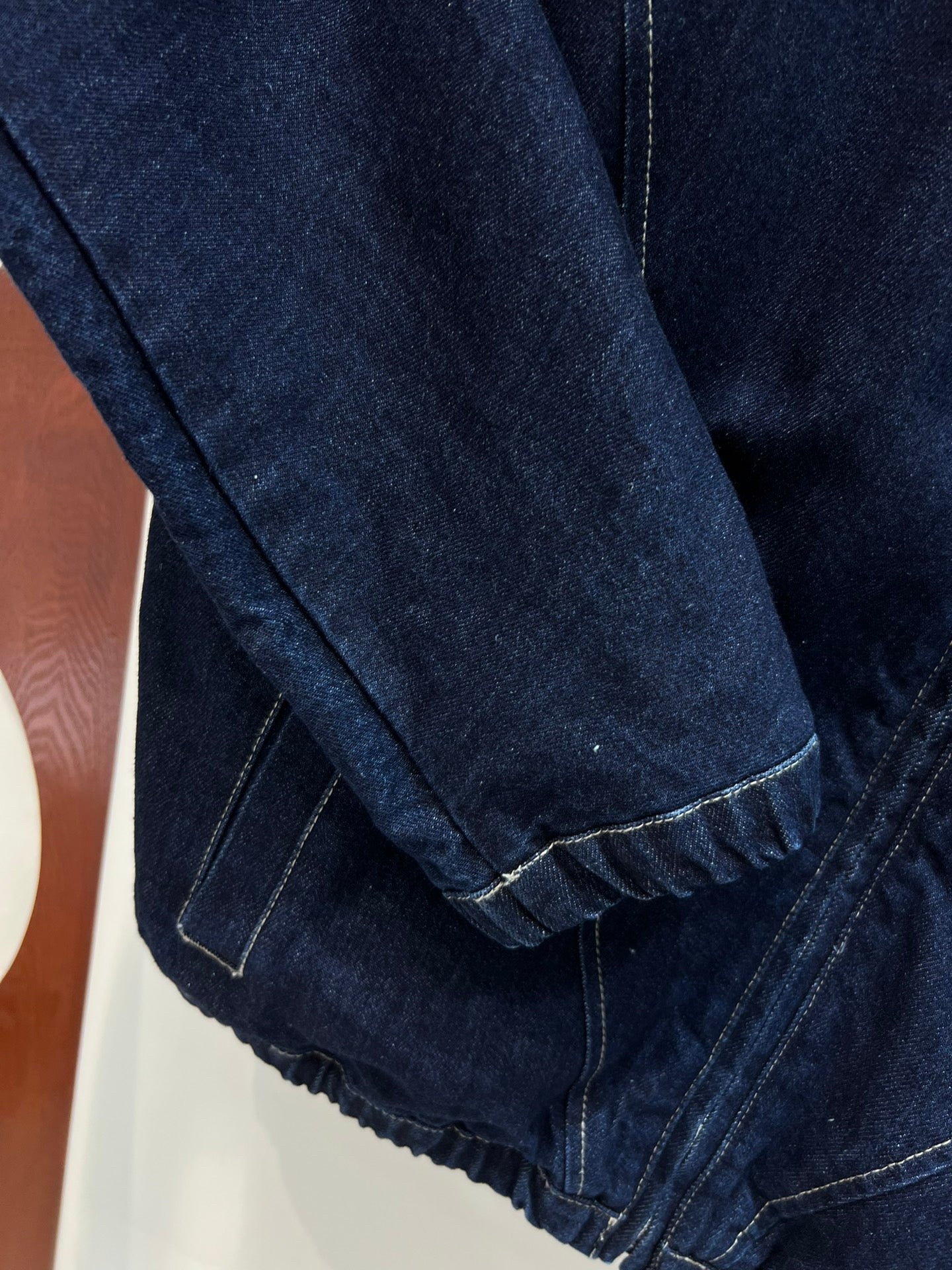Denim with monogram lapel