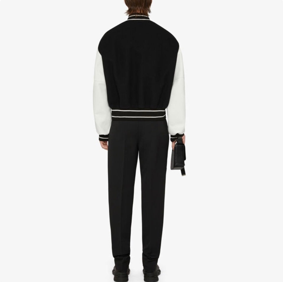 VESTE en cuir patchwork