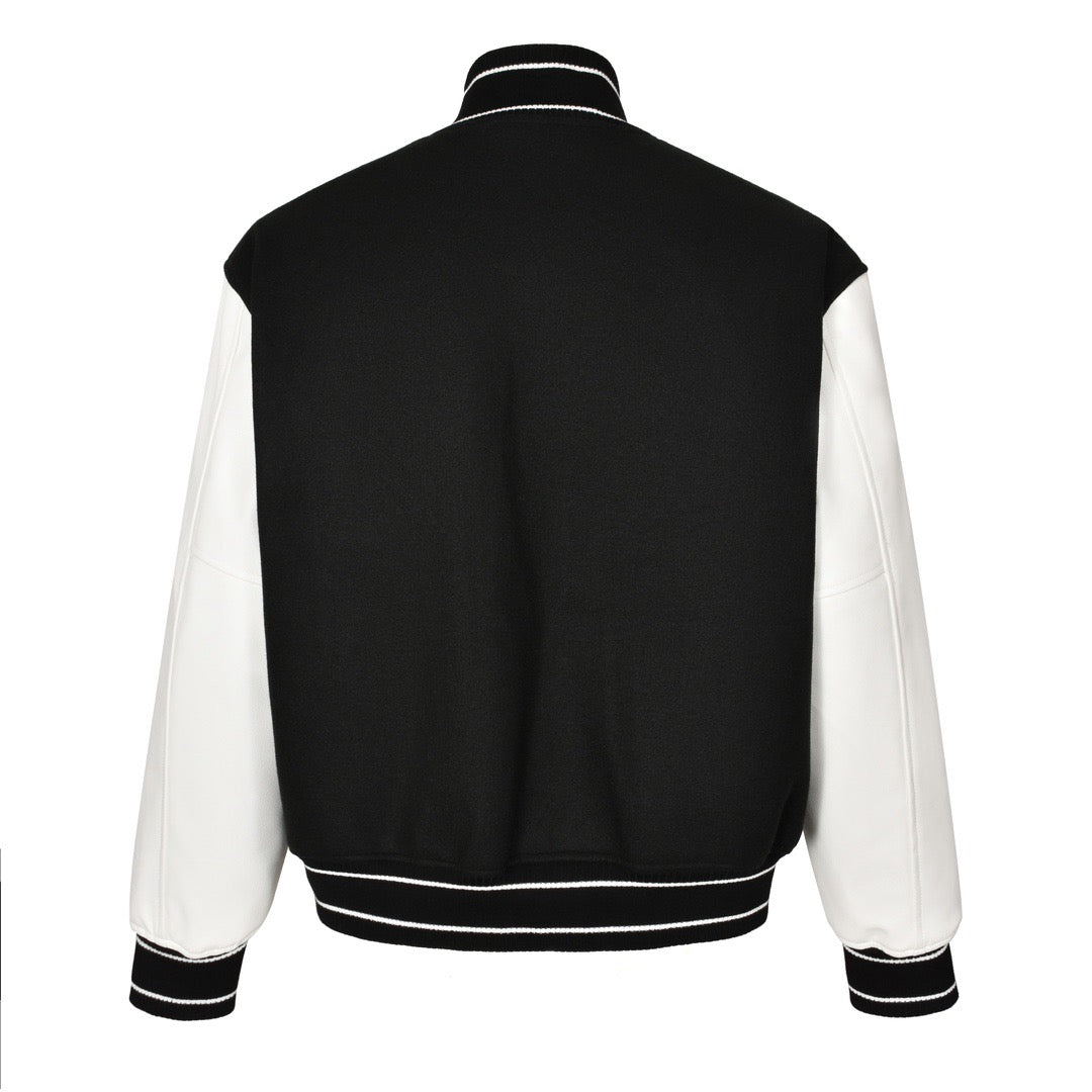 VESTE en cuir patchwork