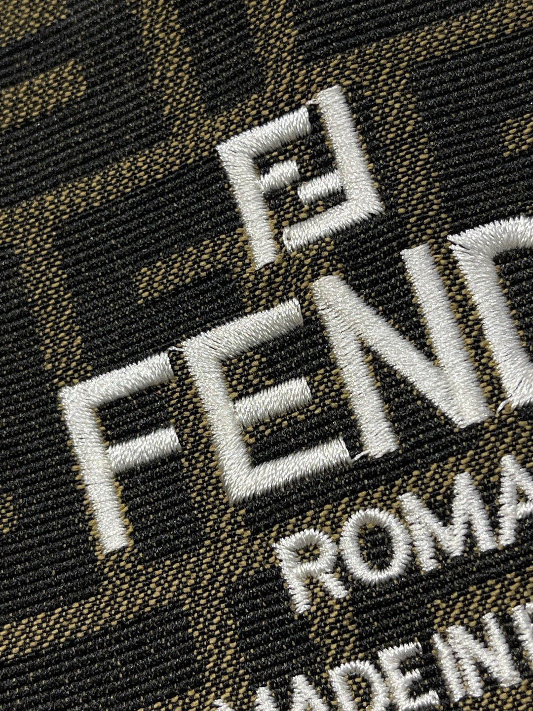 FD pocket letter embroidery all over double F letter jacquard monogram round neck vest dress