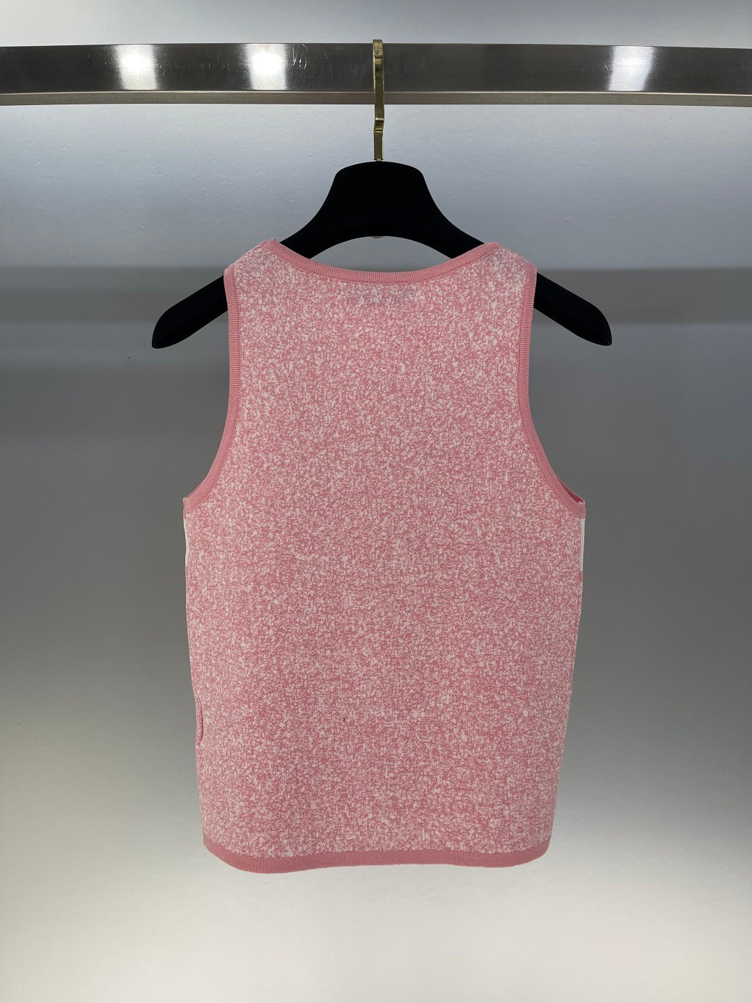 Snowflake knitted crew neck vest