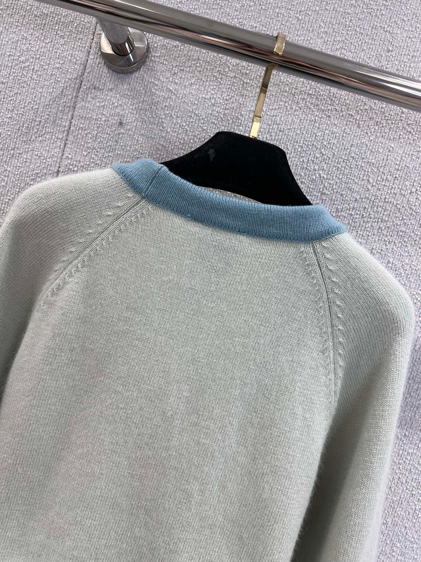 Contrast hem tie knitted short cardigan