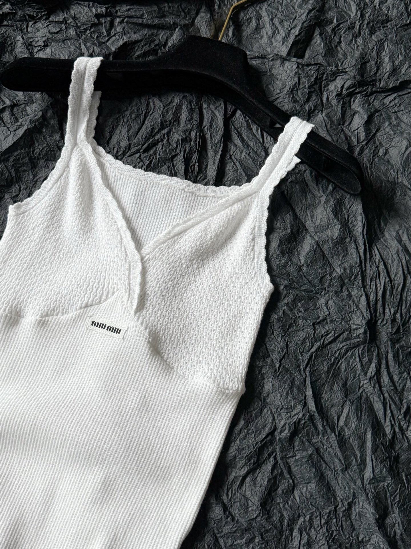 Egyptian cotton mm stretch knit vest