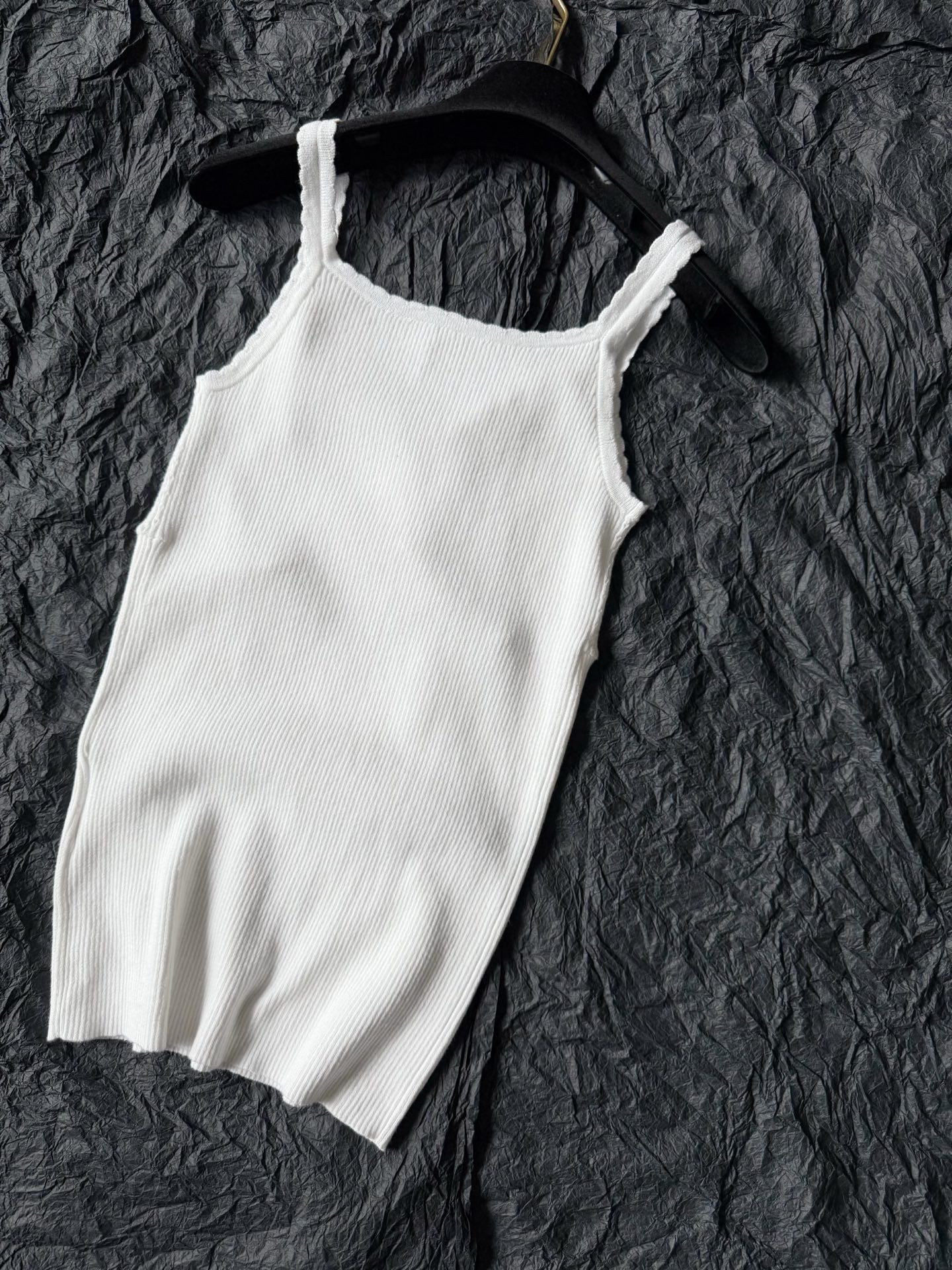 Egyptian cotton mm stretch knit vest