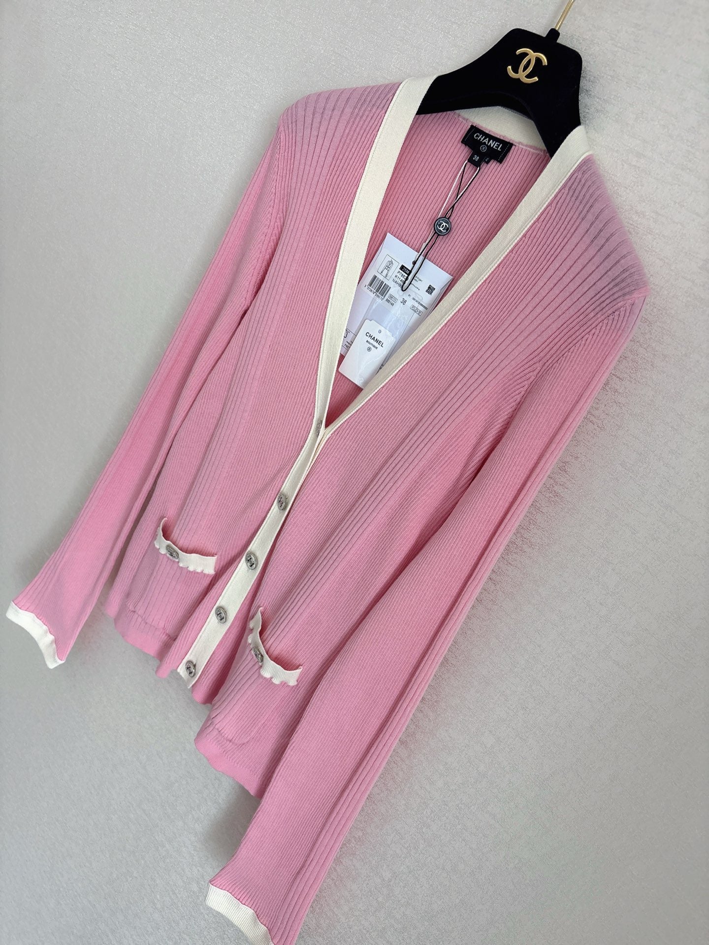 Strandkollektion, Rosa Strickjacke