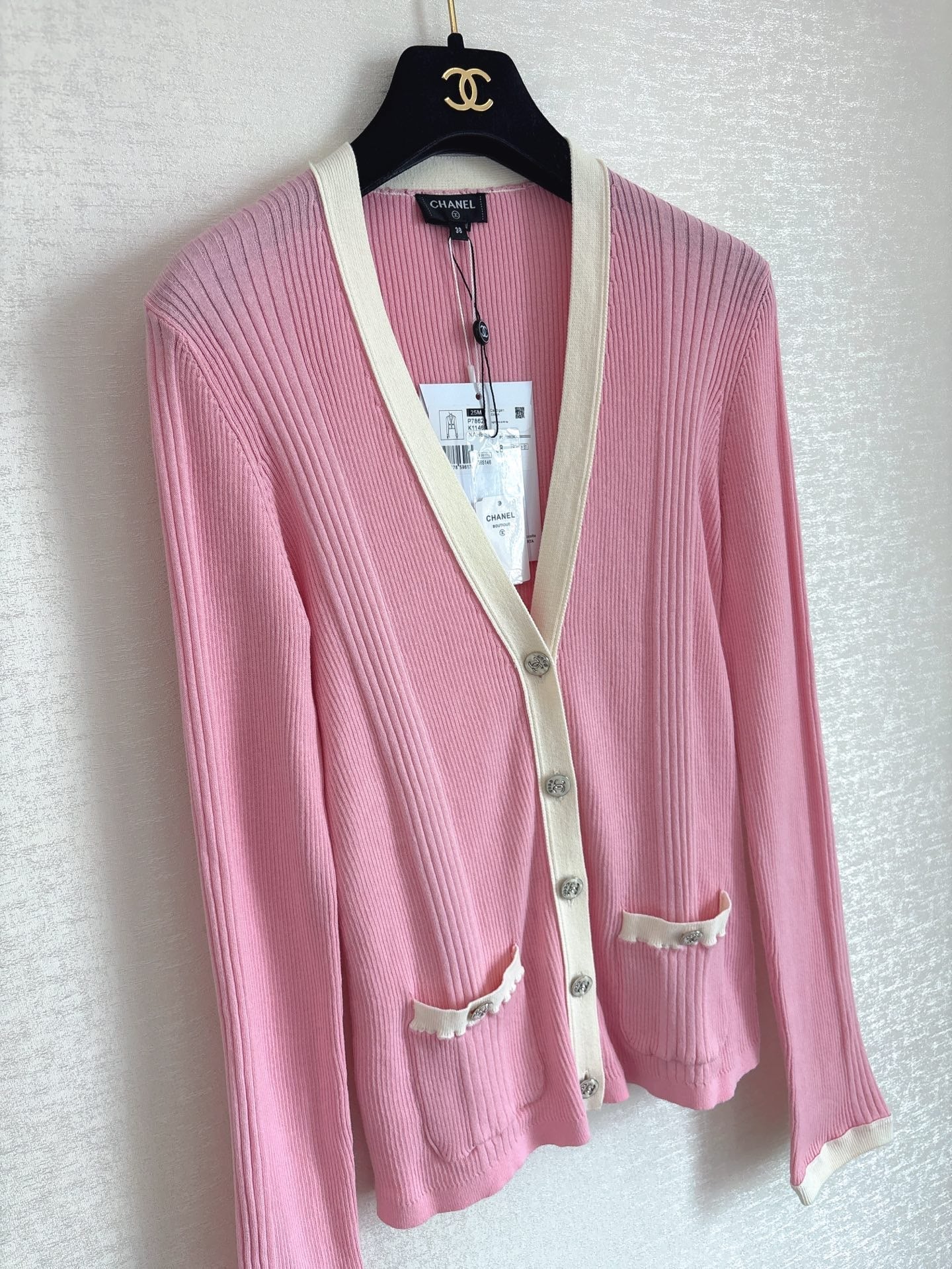 Strandkollektion, Rosa Strickjacke