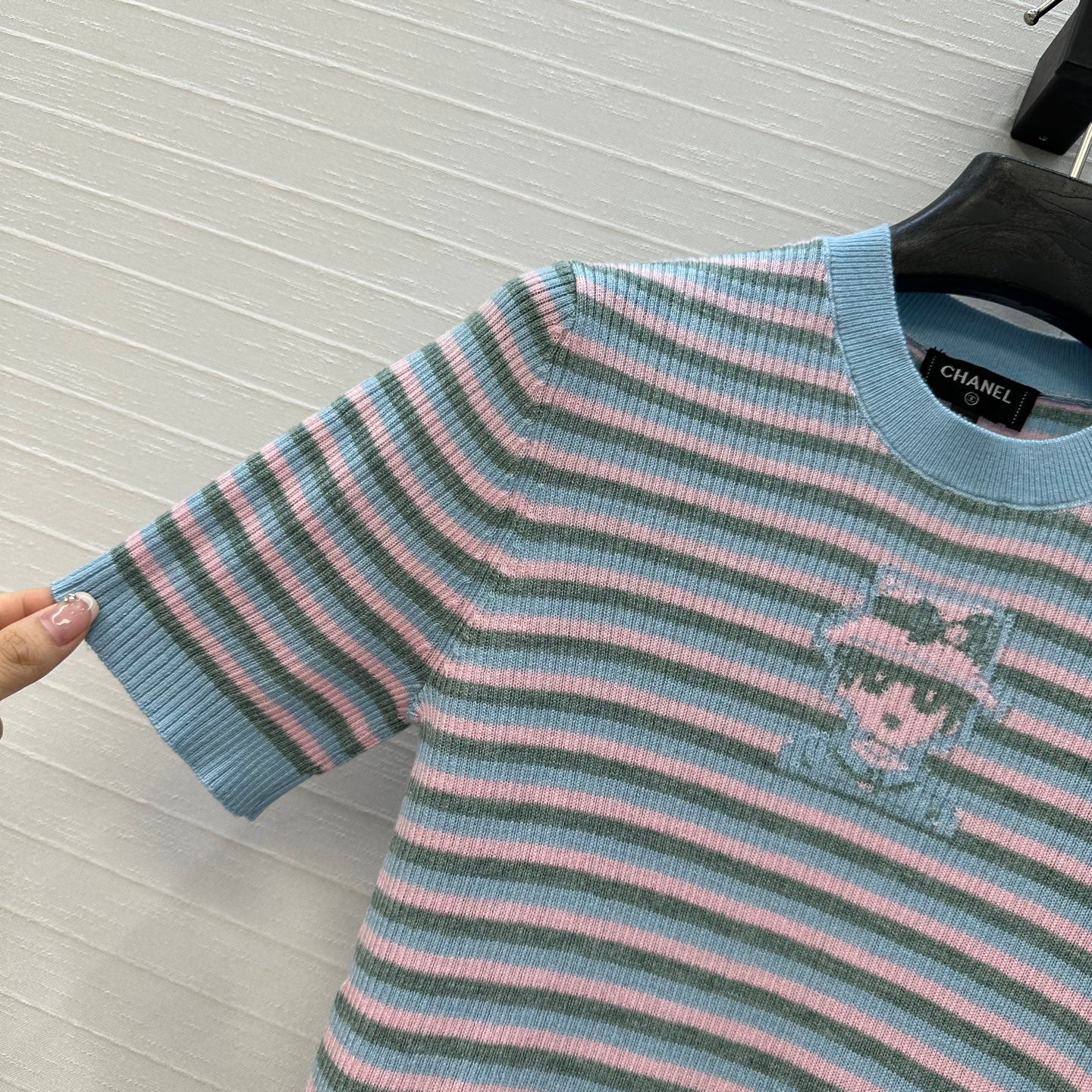 Colorful striped wool sweater