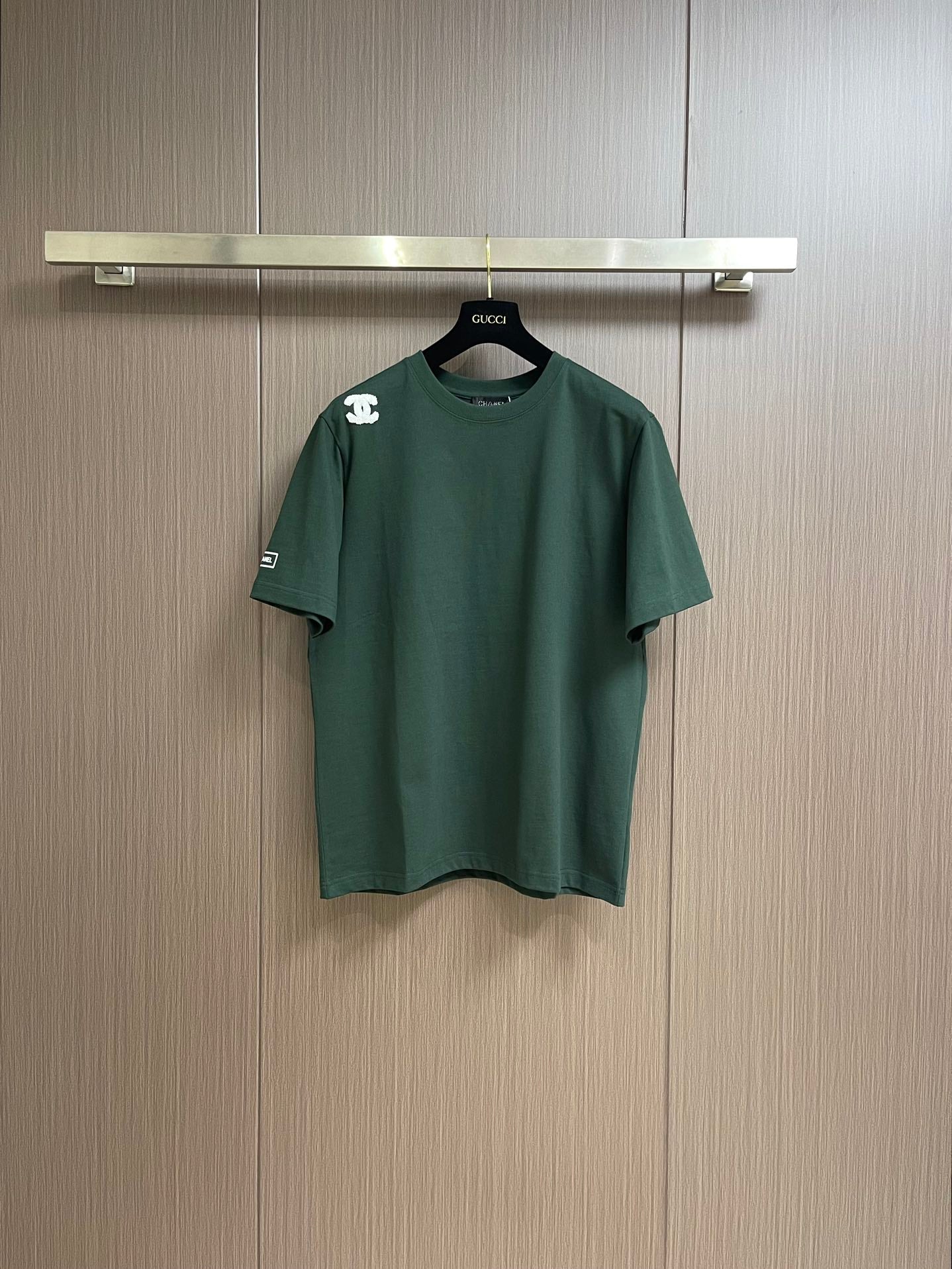 24FW NEW shoulder flocked logo T-shirt