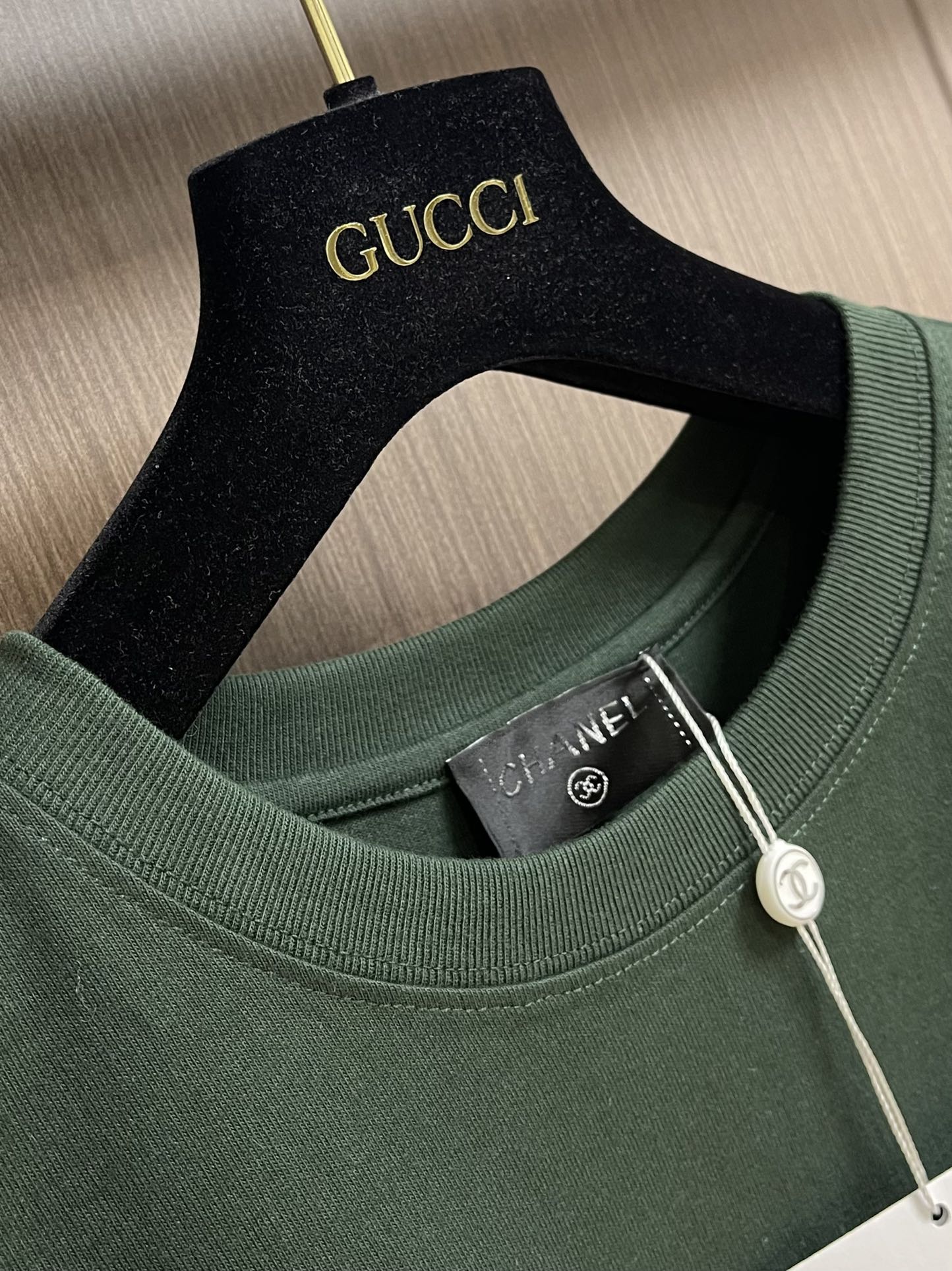24FW NEW shoulder flocked logo T-shirt