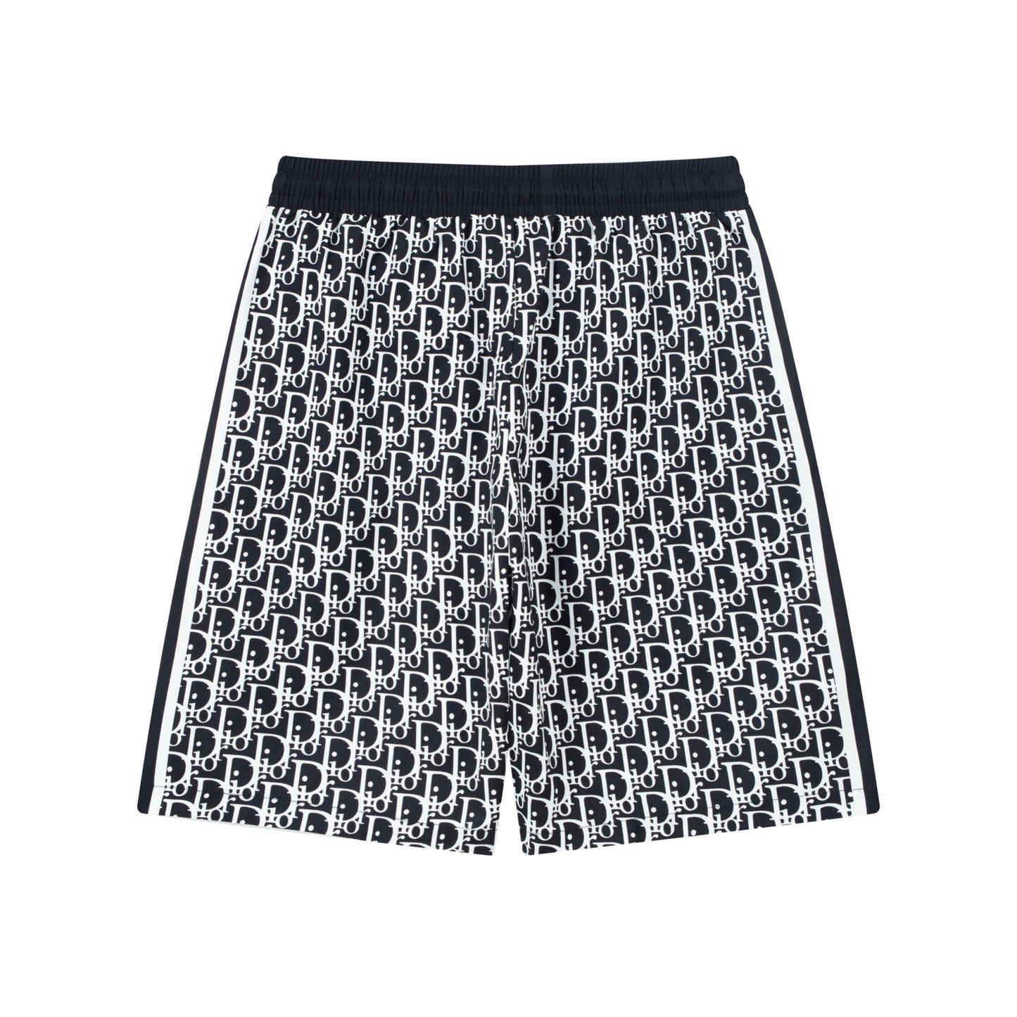 Short de plage à motifs noirs et blancs