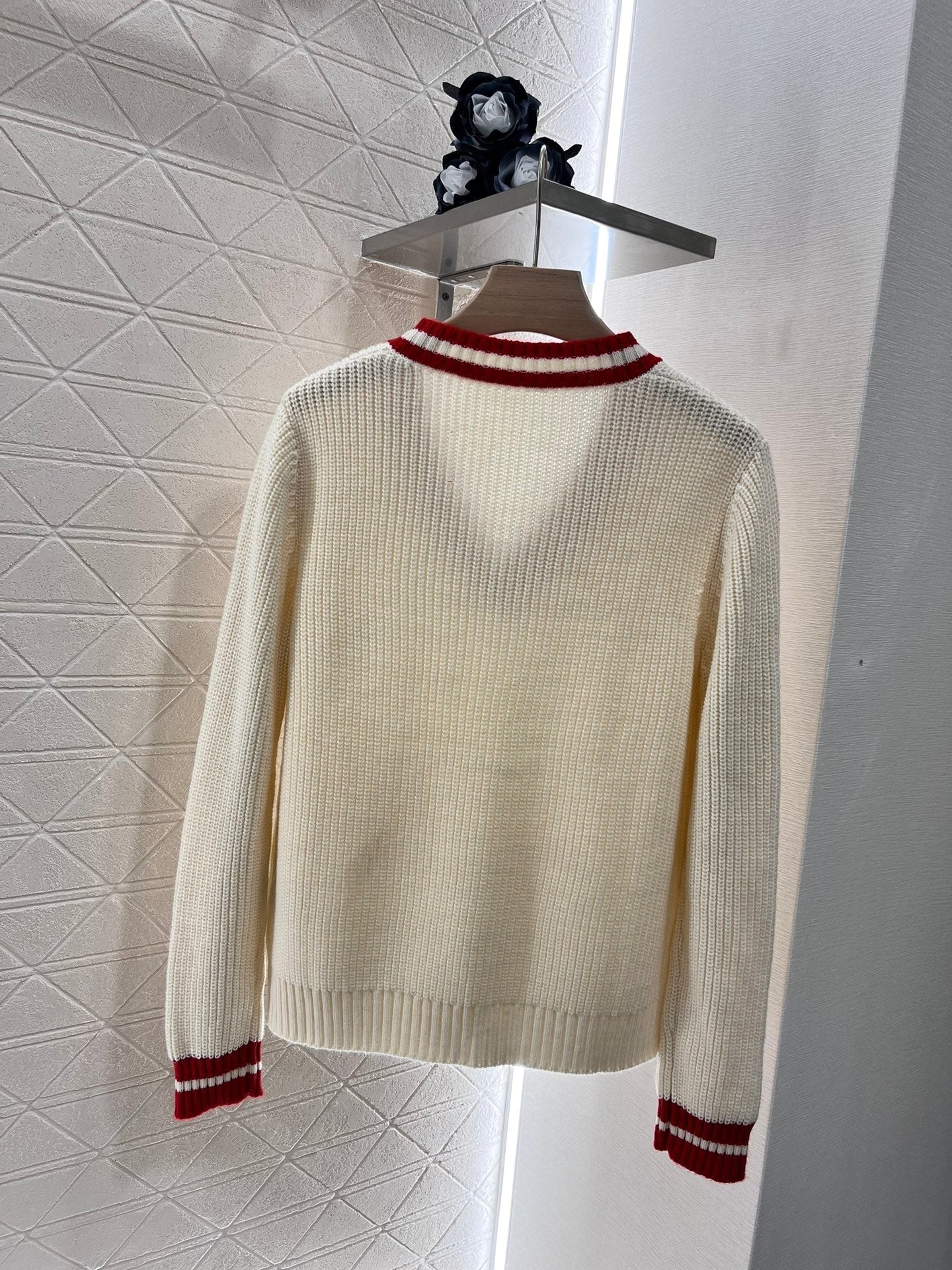 Pull en maille à col en V pour collège