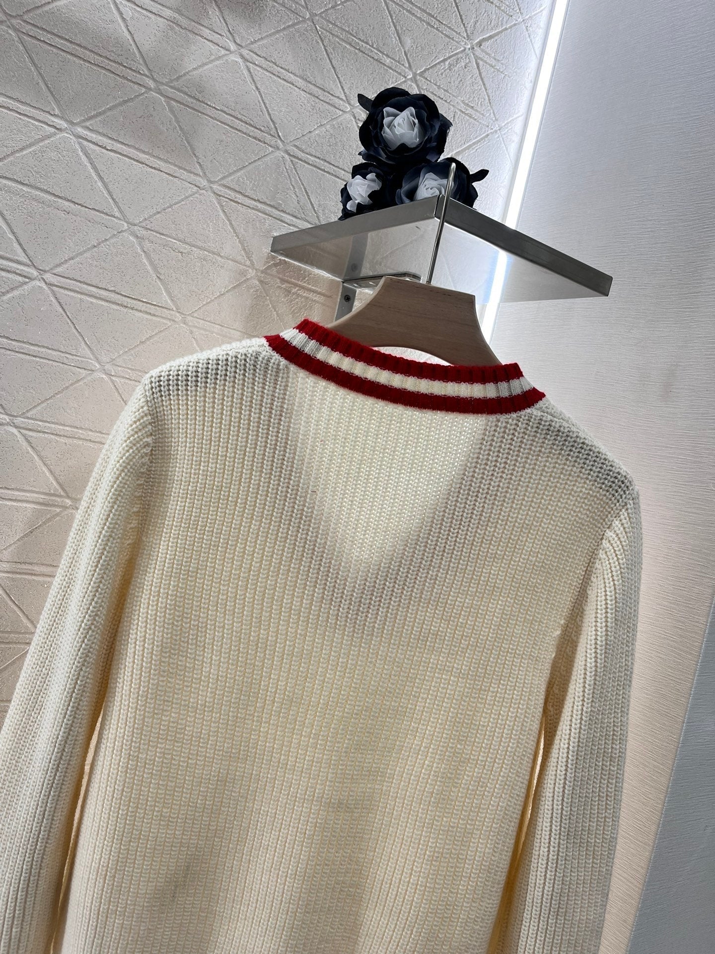 Pull en maille à col en V pour collège