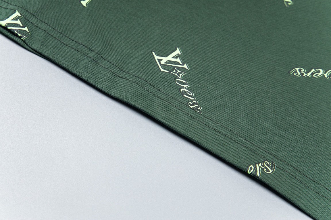 Emerald Monogram Print Oversized Tee