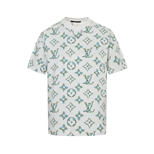 T-shirt surdimensionné à imprimé monogramme botanique 