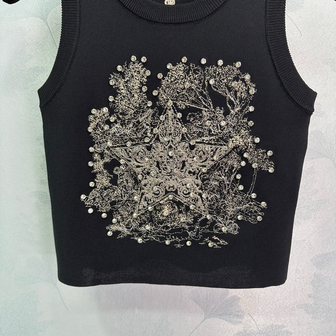 Gilet brodé de perles