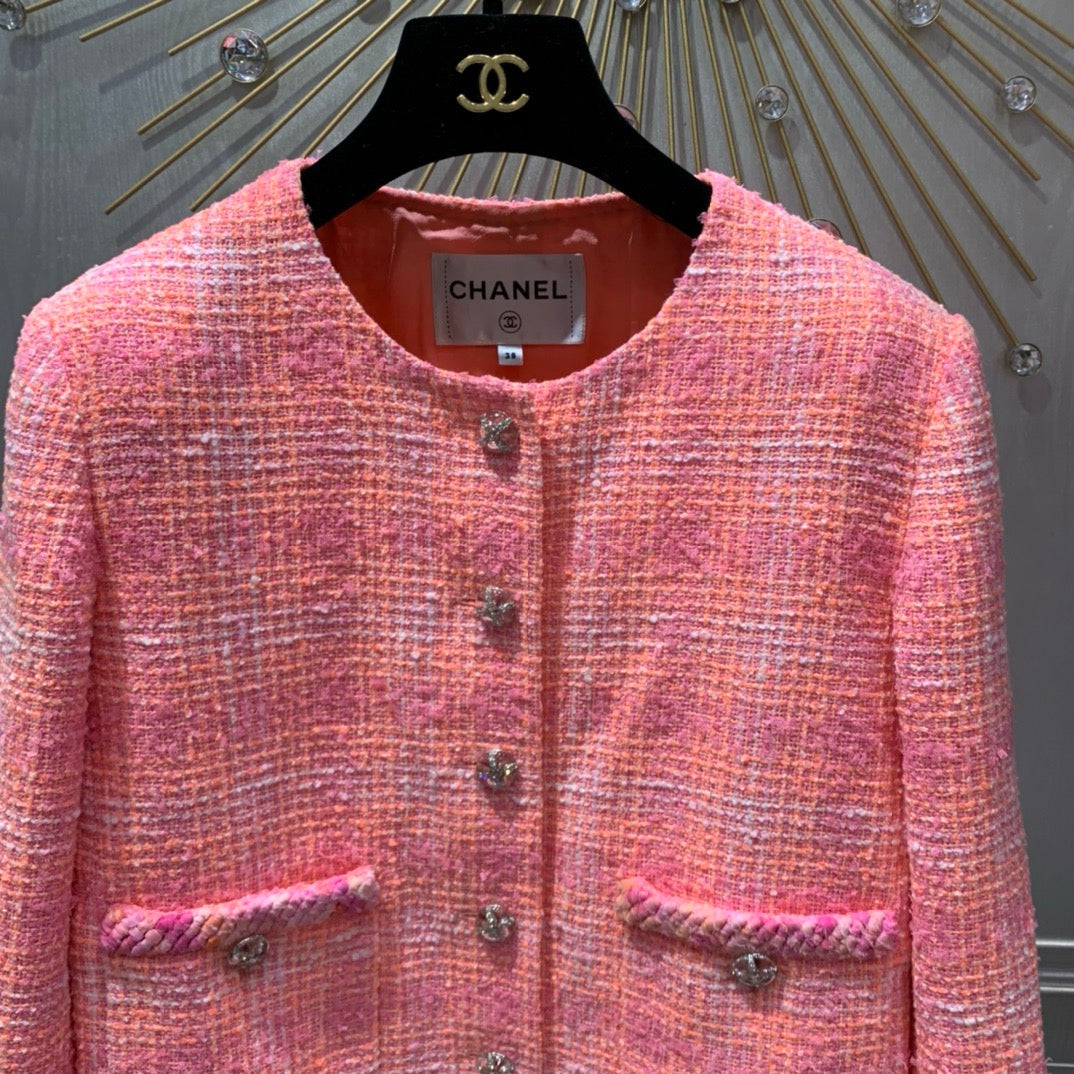 Wassermelonenrote karierte Jacke