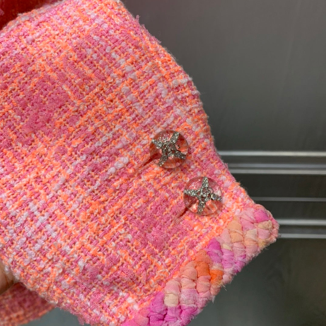 Wassermelonenrote karierte Jacke