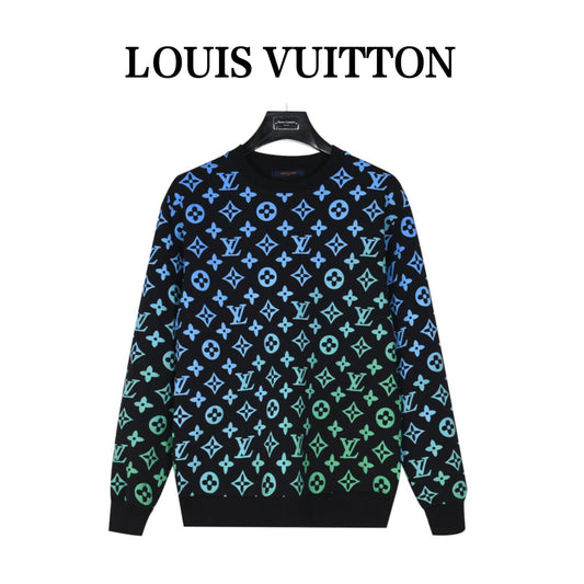 Sweat-shirt ras du cou dégradé imprimé all-over 