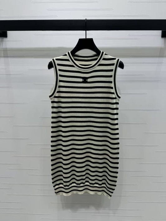 robe d'été en tricot rayé