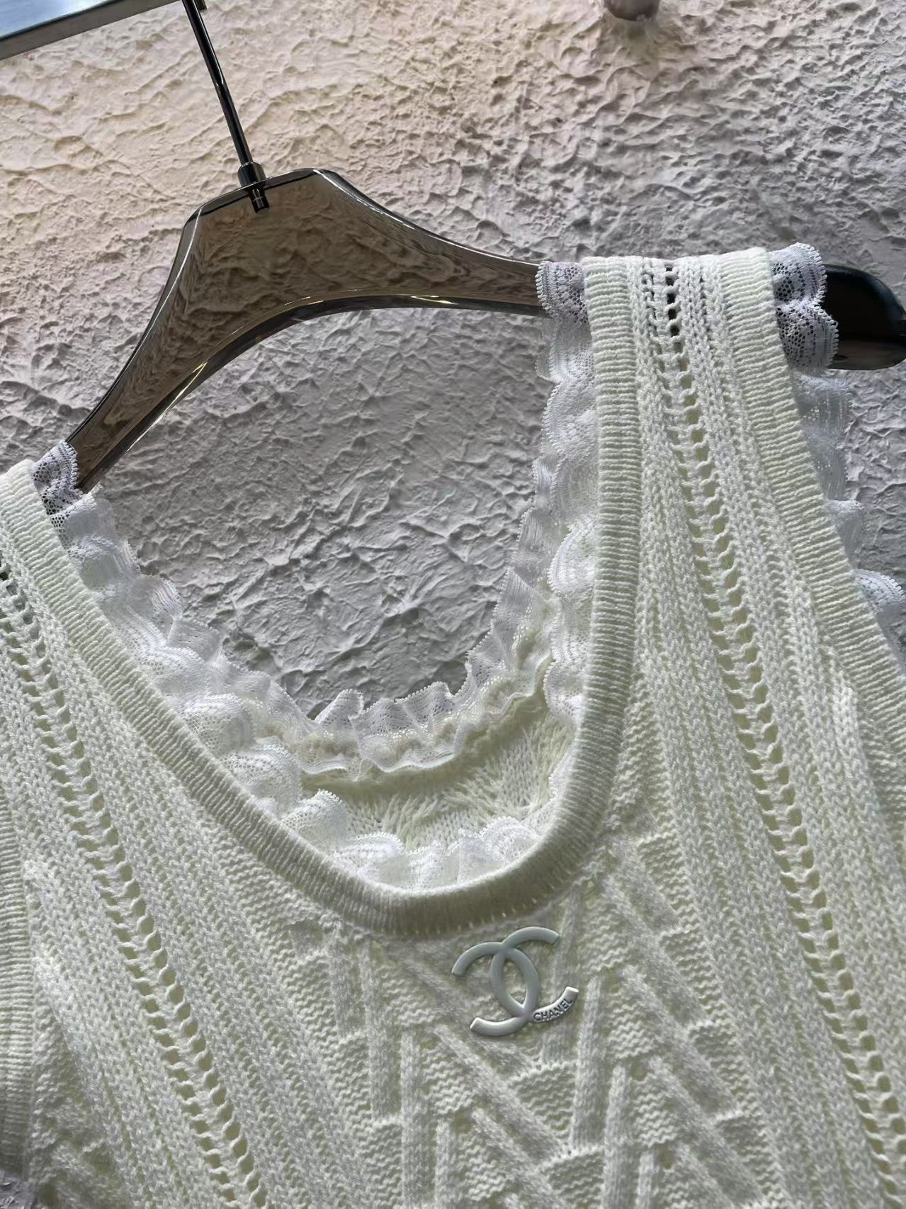 25 nouveaux gilets tricotés à coutures en dentelle de printemps