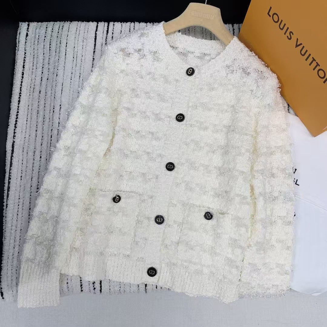 25ss individuell geknöpfte Strickpullover-Strickjacke