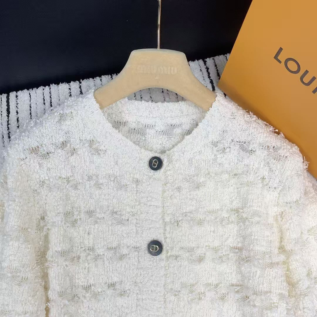 25ss individuell geknöpfte Strickpullover-Strickjacke