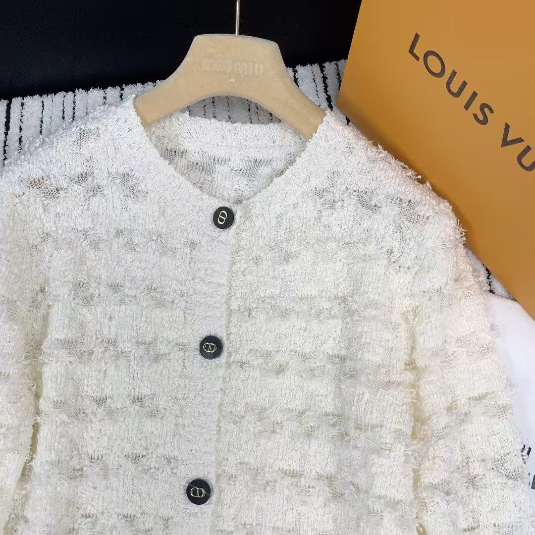 25ss individuell geknöpfte Strickpullover-Strickjacke