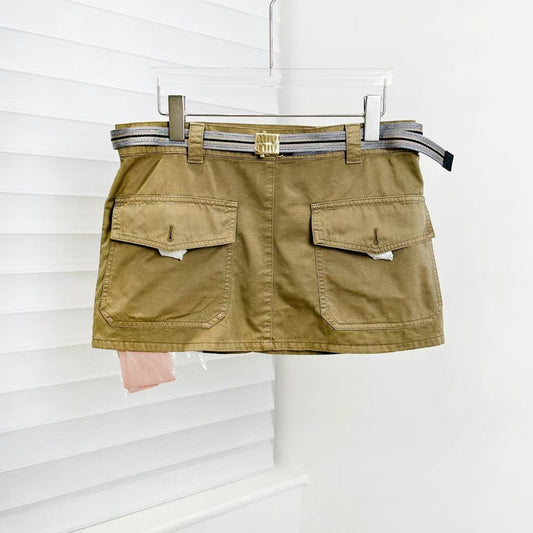 Jupe ceinture à poches cargo 25ss